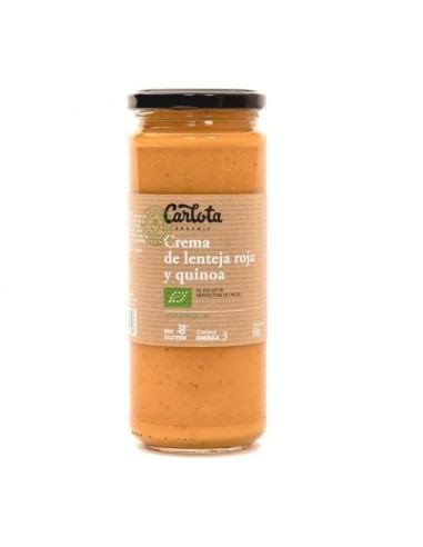 Crema De Lenteja Roja Y Quinoa 450 Gramos Eco Sg Vegan Carlota Organic