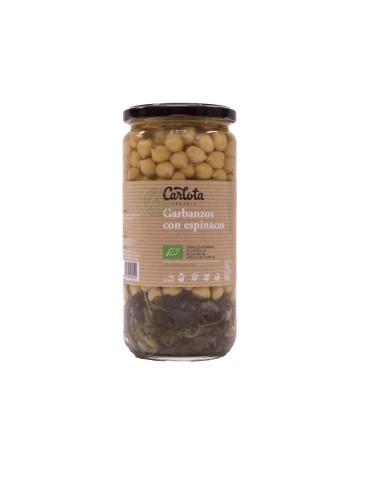 Garbanzos Con Espinacas 720 Gramos Eco  Sg Carlota Organic