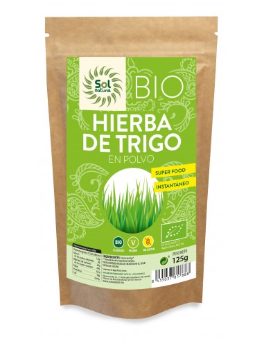 Hierba De Trigo En Polvo Bio 125 Gramos  Sol Natural