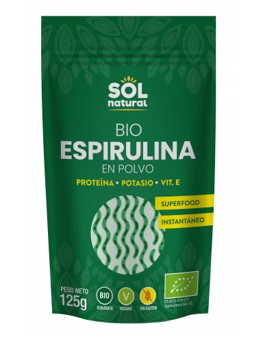 Espirulina En Polvo Bio 125 Gramos  Sol Natural