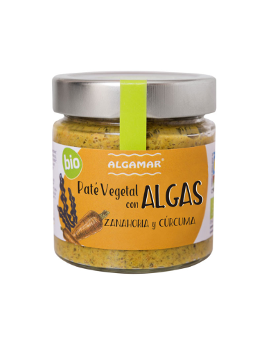 Paté De Algas Zanahoria Y Cúrcuma Bio 180 G Algamar