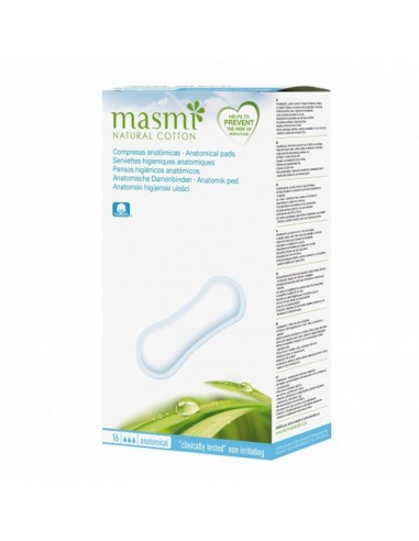 Compresas Anatomicas Masmi Natural Cotton 16U de Masmi