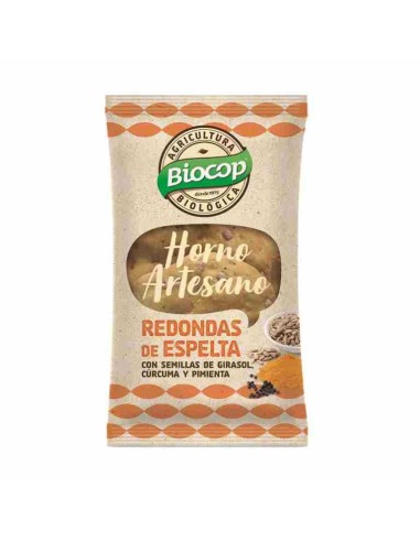 Redondas Trigo Espelta Curcu Pimi 50 G de Biocop