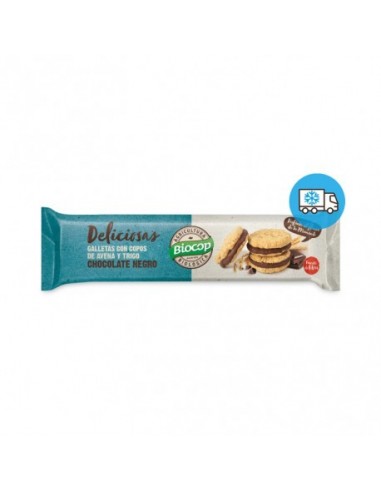 Galleta Deliciosas Rellena Chocolate Negro 150Gr Biocop