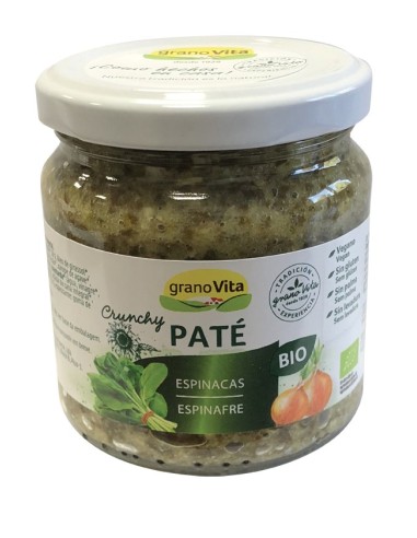 Pate Crunchy De Espinacas Bio, 175 G de Granovita