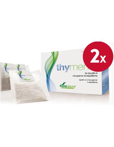 Pack de 2 uds Thymente Infusion Tomillo, Menta Y Te 20S Sobres de Soria Natural