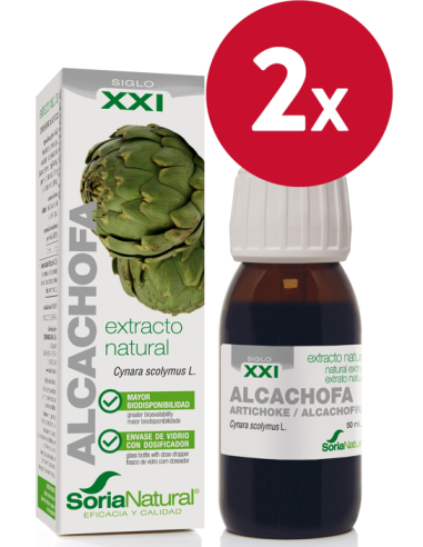 Pack de 2 ud Ext. Alcachofa Xxi 50Ml. S/Al de Soria Natural