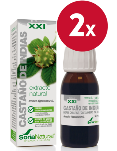 Pack de 2 ud Ext. Castaño De Indias Xxi 50Ml. S/Al de Soria