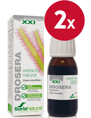 Pack de 2 ud Ext. Drosera Xxi 50Ml. S/Al de Soria Natural