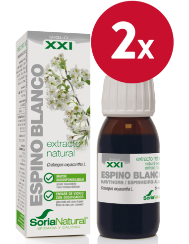 Pack de 2 ud Ext. Espino Blanco Xxi 50Ml. S/Al de Soria Natu