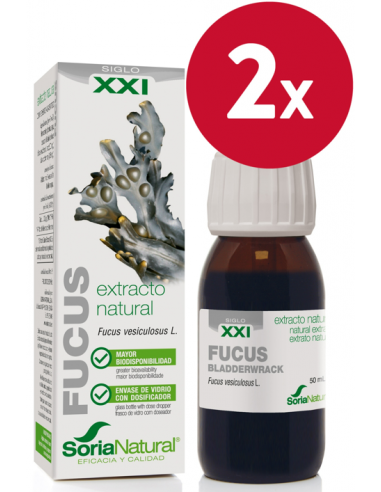 Pack de 2 ud Ext. Fucus Xxi 50Ml. S/Al de Soria Natural