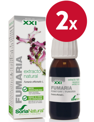 Pack de 2 ud Ext. Fumaria Xxi 50Ml. S/Al de Soria Natural