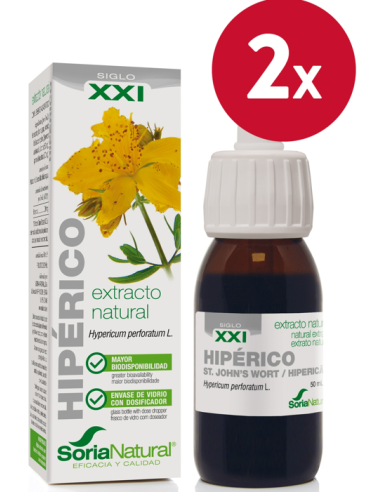 Pack de 2 ud Ext. Hiperico Xxi 50Ml. S/Al de Soria Natural