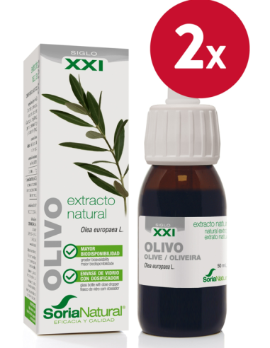 Pack de 2 ud Ext. Olivo Xxi 50Ml. S/Al de Soria Natural