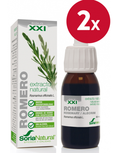 Pack de 2 ud Ext. Romero Xxi 50Ml. S/Al de Soria Natural