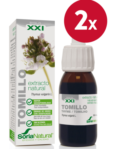 Pack de 2 ud Ext. Tomillo Xxi 50Ml. S/Al de Soria Natural