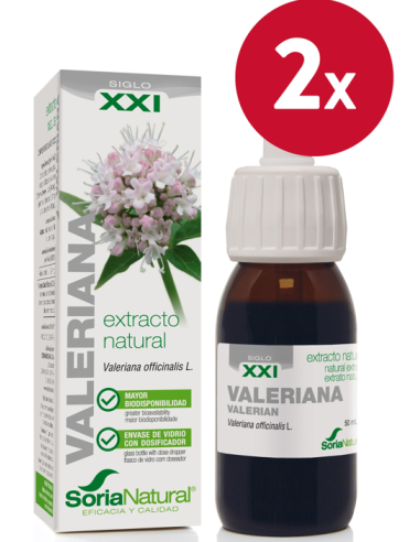 Pack de 2 ud Ext. Valeriana Xxi 50Ml. S/Al de Soria Natural