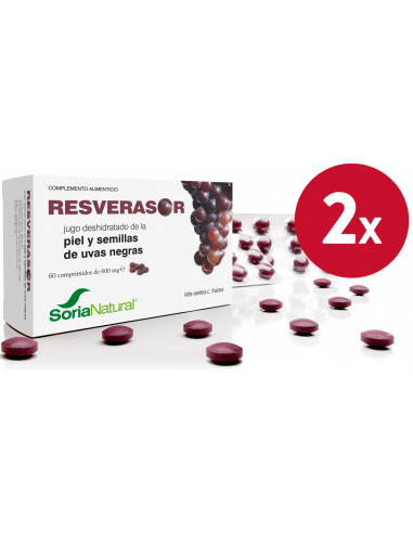 Pack de 2 ud Resverasor 60 Comprimidos de Soria Natural