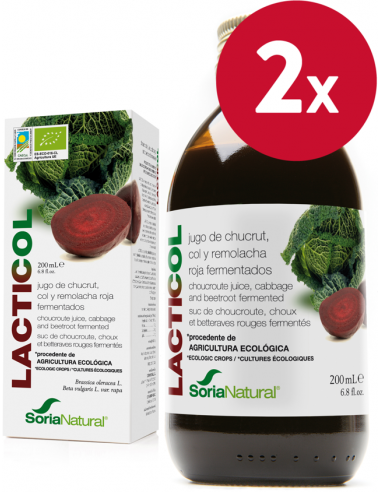 Pack de 2 ud Lacticol Ecologico Jugo De Chucrut 200Ml de Sor