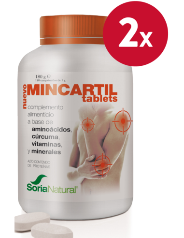 Pack de 2 uds  Mincartil Reforzado 180 Comprimidos de Soria Natural