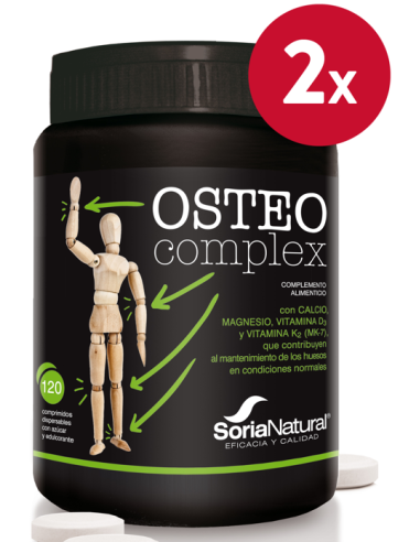 Pack de 2 ud Osteo Complex 120 Comprimidos de Soria Natural