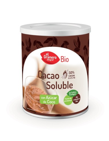 Cacao Soluble Con Azucar De Coco Bio, 350 G de El Granero In