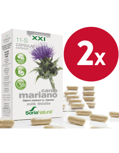 Pack de 2 uds Cardo Mariano 30 capsulas de Soria Natural