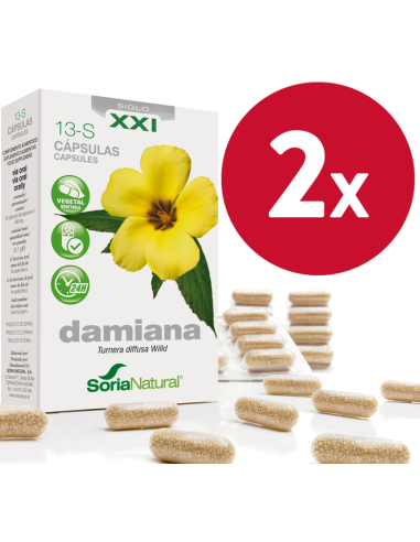 Pack de 2 uds Damiana 30 capsulas de Soria Natural