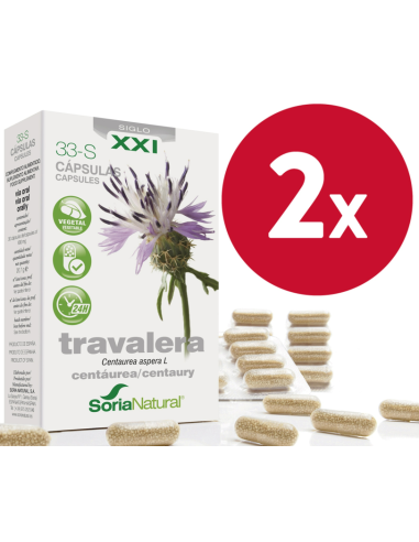 Pack de 2 uds Travalera 30 capsulas de Soria Natural