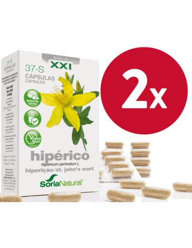 Pack de 2 uds Hiperico 30 capsulas de Soria Natural