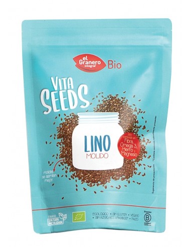 Vitaseeds Lino Molido Bio, 300 G de El Granero Integral