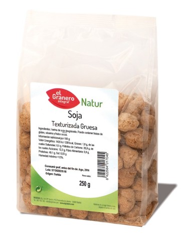 Soja Texturizada Gruesa, 250 G de El Granero Integral