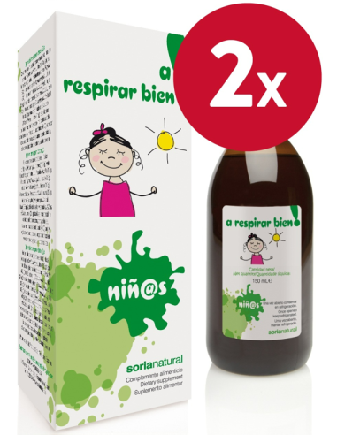 Pack de 2 ud A Respirar Bien Niños Jarabe 150Ml. de Soria Na