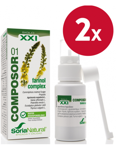 Pack de 2 uds Composor 1 Farinol Complex Xxi 30Ml de Soria Natural