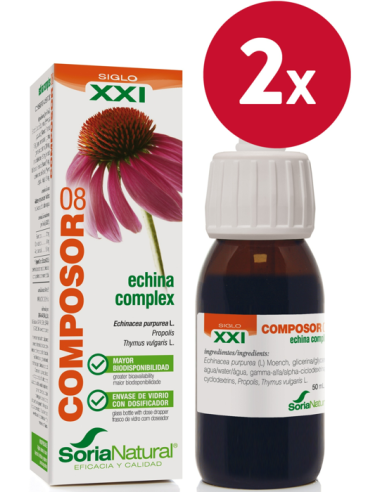 Pack de 2 uds Composor 8 Echina Complex Xxi 50Ml. de Soria Natural