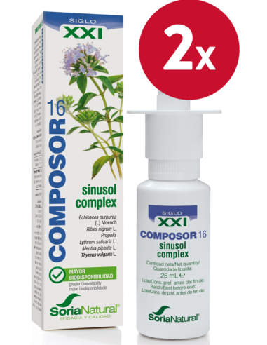 Pack de 2 uds Composor 16 Sinusol Complex Xxi 25Ml. de Soria Natural