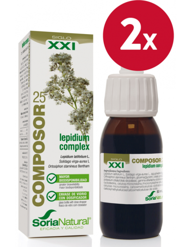 Pack de 2 ud Composor 25 Lepidium Complex Xxi 50Ml. de Soria Natural