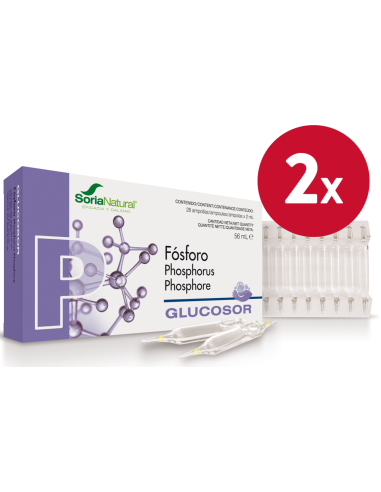 Pack de 2 ud Glucosor Fosforo 28 Ampollas de Soria Natural