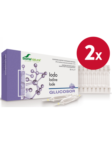 Pack de 2 ud Glucosor Iodo 28 Ampollas de Soria Natural