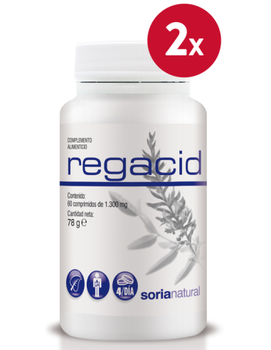 Pack de 2 ud Regacid Acidez 60 Comprimidos de Soria Natural