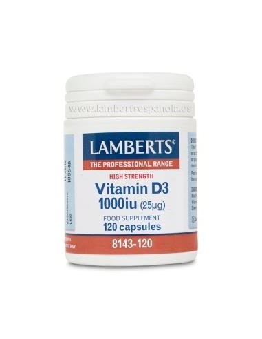 Pack de 2ud Vitamina D3 1000Ui 120Cap. de Lamberts