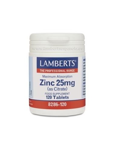 Pack de 2ud Zinc 25Mg. 120Comp de Lamberts