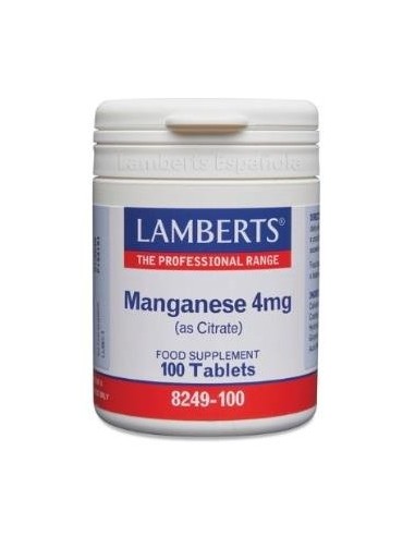 Pack de 2ud Manganeso Citrato 4Mg. 100 Cap. de Lamberts