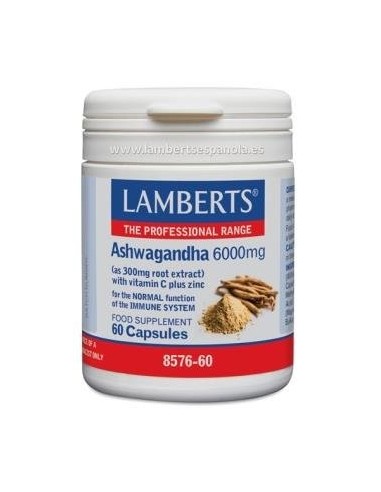 Pack de 2ud Ashwagandha 6000Mg. 60Cap. de Lamberts