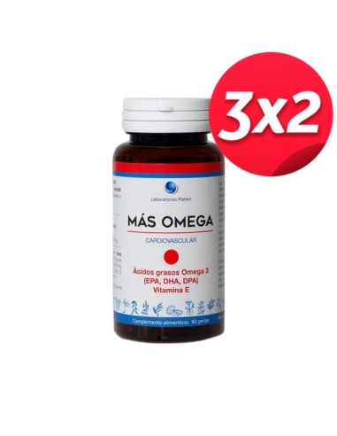 Pack 3X2 Mas Omega 90 Perlas de Mahen