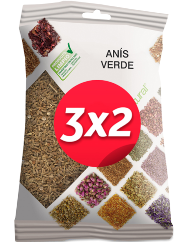 Pack 3X2 Anis Verde Bolsa 60Gr. de Soria Natural.