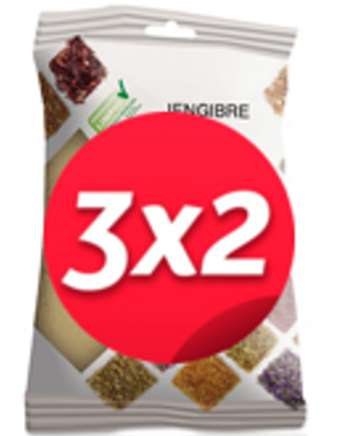 Pack 3X2 Jengibre Polvo Bolsa 75Gr. de Soria Natural.