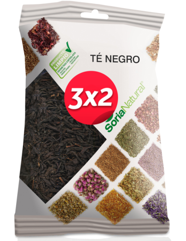 Pack 3X2 Te Negro Bolsa 70Gr. de Soria Natural.