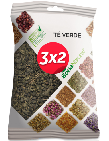 Pack 3X2 Te Verde Bolsa 70Gr de Soria Natural.