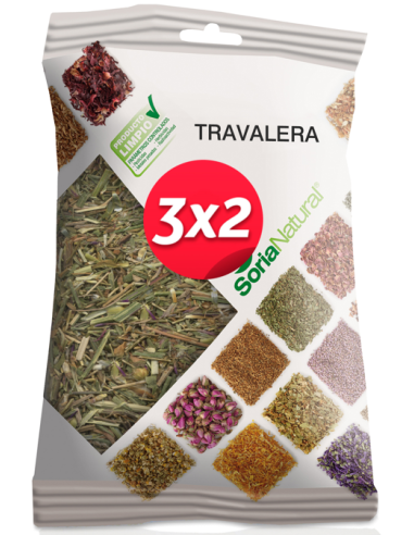 Pack 3X2 Travalera Bolsa 50Gr. de Soria Natural.